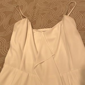 Naked Zebra romper/dress, ivory polyester blend, adjustable straps, S